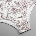 2026 New Arrival Push Up Women Bikini Set Floral Printed Ruffle Bikinis Strappy Bandage Swimwear Brazilian Biquini Bathing Suit