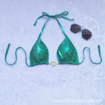 Micro Bikinis New Sexy Women Swimsuit Female Push Up Swimwear Solid Geen Bikini Set Bandeau Biquini Bathing Suit Beachwear