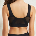 Women Mesh Panel Seamless Tank Bra Sports Wireless U Back V-Neck Vest Style Bralette Sexy Lingerie Multi Colors Intimates S-5XL