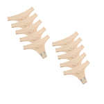 10Pcs/Set Panties G-string Women Seamless Ice Silk Underwear Female Bikini Lingerie Soft Sports Thongs Low Waist Pantys