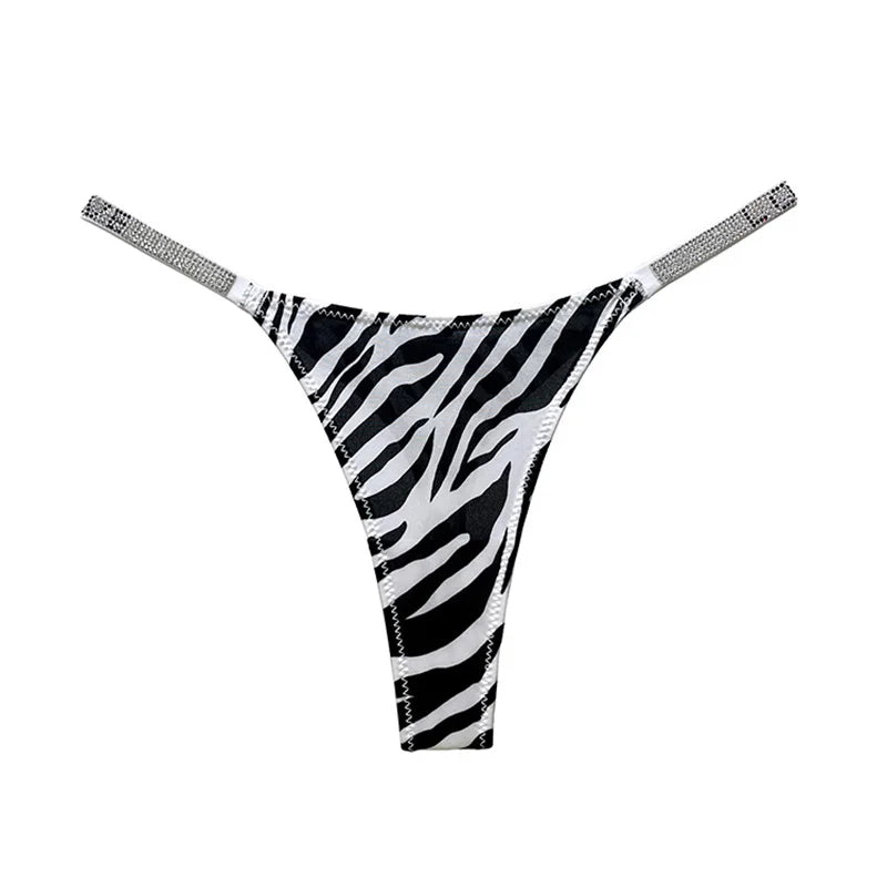 Sexy Panties Women Thongs Rhinestones G string Letter Diamonds Sports Thong Low Waist Briefs T-back Fitness Size S-XL
