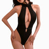 Erotic Uniform Sexy Women's Lingerie Deep-V Open-Front Bra Teddy Bodysuit Cosplay Underwear Crotchless Desire Babydoll Outfit