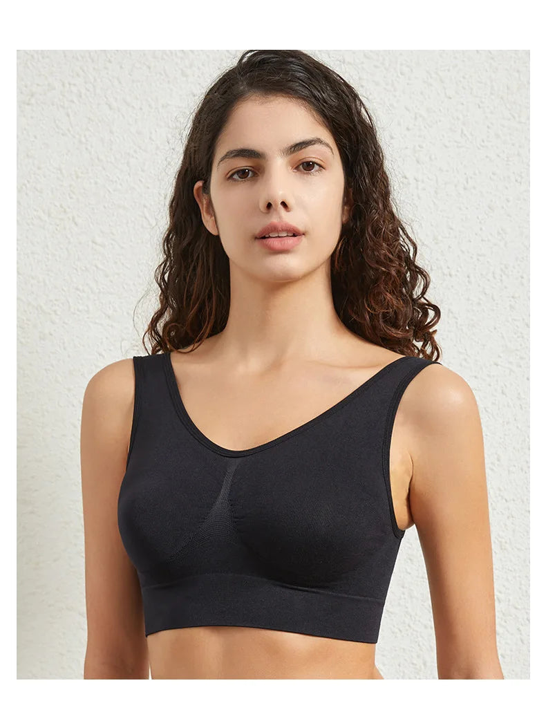3PCS/Set Seamless Bras For Women Unwired Brassiere No Pads Crop Top Soft Sports Tank Bras Solid Color Female Sexy Lingerie Vest