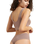 Seamless Bra Set Women Wireless Tanks Bra FemaleLow Rise Thongs Panties Sexy Lingerie Set Comfy Underwear Intimates S-5XL