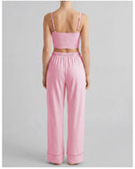 Women's Yoga Sets Yellow Patchwork Slimming Sports Tank Top Summer Gym Training Suit High Waist Wide Leg Pants Fitness Outfits