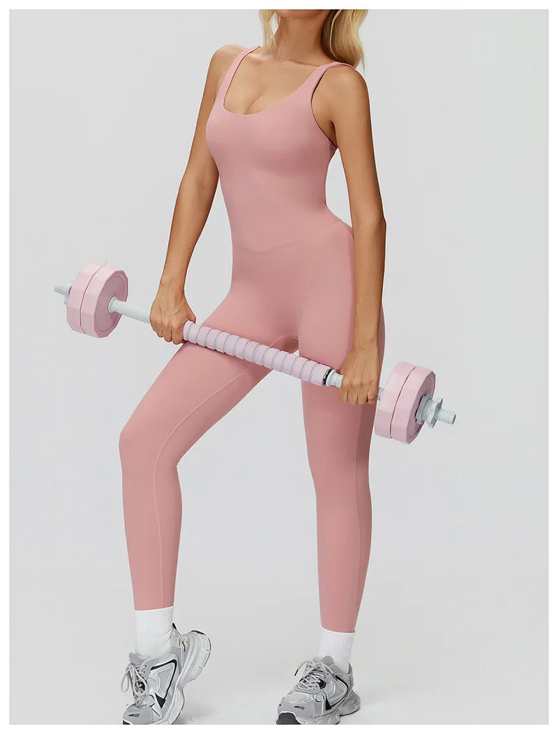 Women Yoga one-piece Jumpsuit Fitness Sports Overalls Gym Clothin Pilates Workout Clothes Outfit push-up Activewear Sportswear