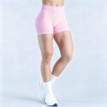 HISTELLO Impact Shorts 4.5" Women Fitness Sports Biker Shorts Low Waist Gym Short Workout Scrunch Butt Yoga Seamless Leggings