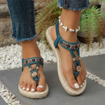 2026 Bohemia Style Flats Sandals Women Summer Slip On Clip Toe Beach Sandles Woman Lightweight Plus Size 43 Gladiator Sandalias
