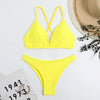 2026 V Neck Two Piece Solid Bikini Back String Women Swimwear Female Swimsuit Bathers Bathing Swimming Suit Beachwear Summer