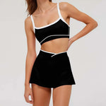2 Pieces Women's Nude Yoga Set Bra Skirt Tracksuit Running Fitness Sports Set Slim Fit High Waist Beautiful Back Suit
