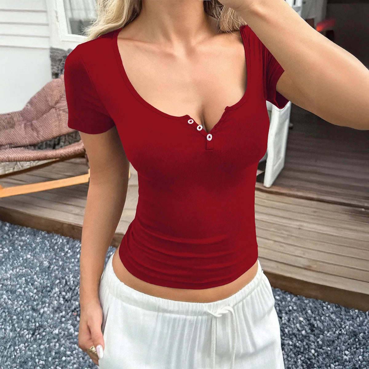 2026 Women's New Y2K Hot Girls Sexy Vest Short Sleeve T-Shirt Tops
