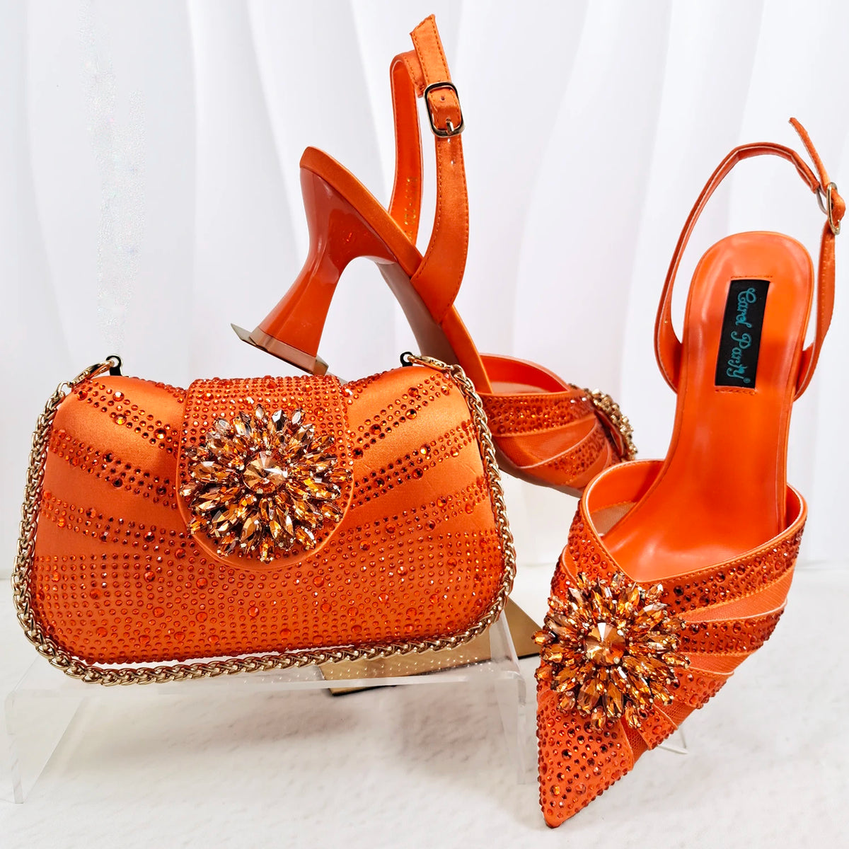 Doershow beautiful Italian Shoes And Bag Sets For Evening Party With Stones Italian Leather Handbags Match Bags!HC1-1