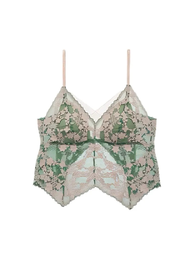 Sexy French Lace Halter Bra for Summer Wireless Crinkle Free Bralette for Small Bust Beautiful Back Lingerie Set S-XL MOYISU BC