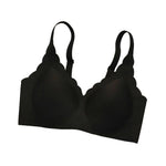 Women's Wireless Bra Full Coverage Push Up Support Bralette Seamless No Underwire Comfort Bra Wavy Edge Yoga Sports Bra