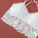 Women's Lace Non-wire Bra And Panties Set Transparent Low Rise Briefs Ultra-thin Comfort Underwear Female Bralette Lingerie Set