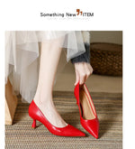 Patent Leather Fashion High Heels 2026Pointed Toe Pumps Elegant Woman Heeled Shoes Shallow Mouth Candy Colored Sexy Single Shoes