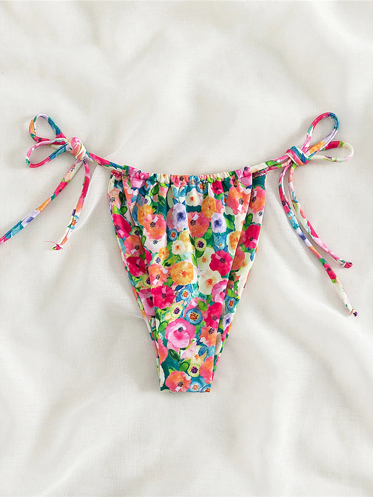 Sexy Floral Printed Halter Lace Up Bikini Female Swimsuit Women Swimwear Two-pieces Bikini set Bather Bathing Suit Swim K5026