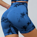 High Waist Lift Hip Elastic Women Leggings Casual Outdoors Running And Cycling Pants Yoga Workout Partial Tie-dye Sports Legging