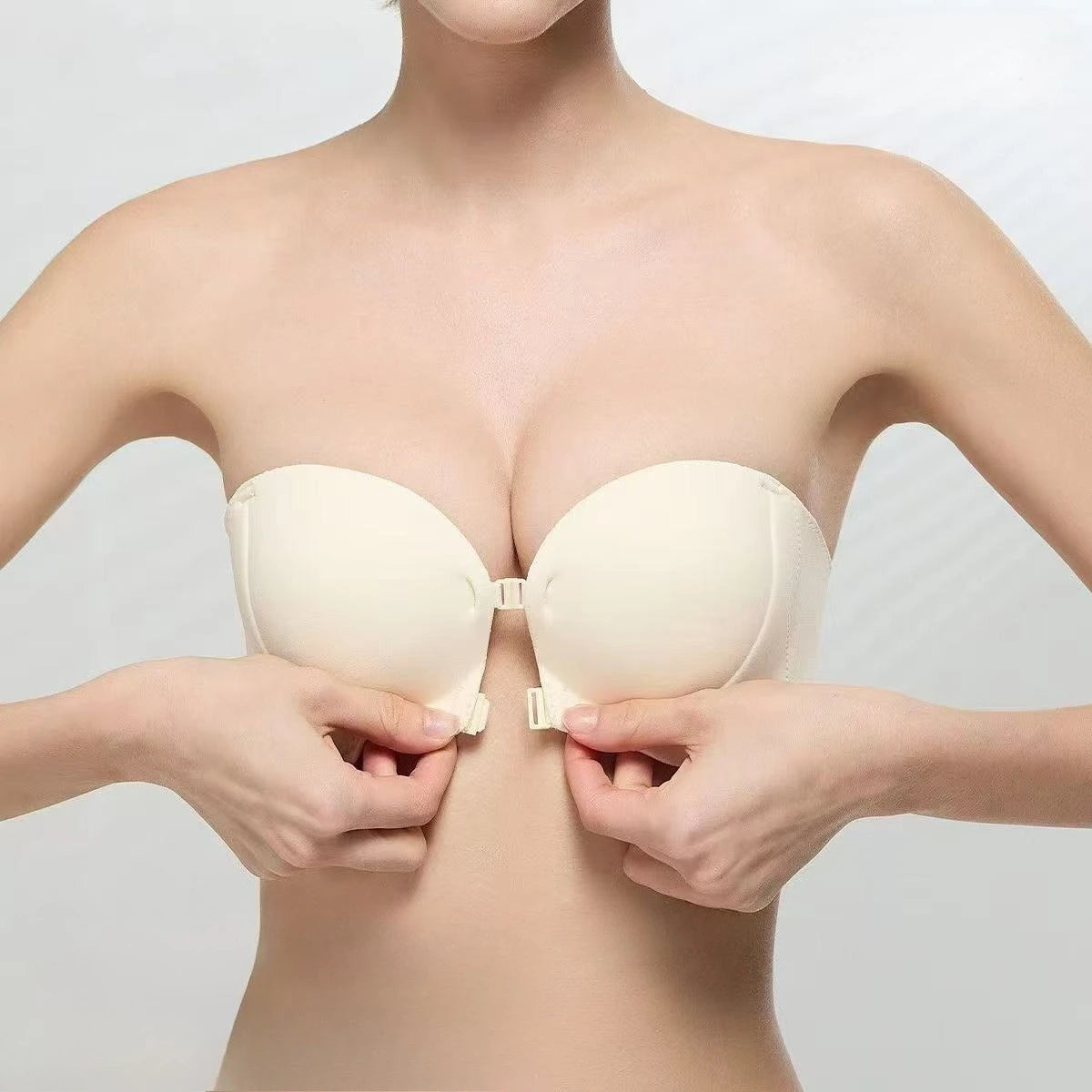2026 Strapless Non-slip Sexy Lingerie for Women Front Buckles and Small Breasts That Make Them Look Bigger Thicker Bra Underwear