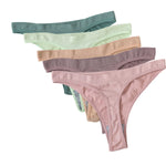 5Pcs/Set Women Brazilian Panties High Waist Thongs G-string Female Underpants Solid Color T-back Underwear Sexy Lingerie M-XL