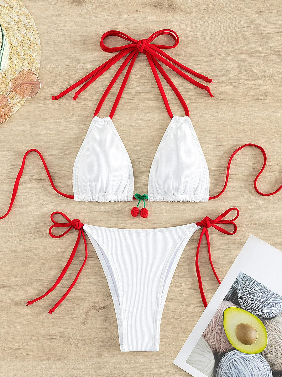 Strawberry Designer Bikini Female Swimsuit Women Thong Swimwear Two Pieces Bikini Set Brazilian Bather Bathing Suit Swim Wear