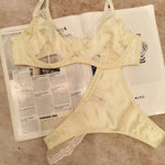 MOYISU Parisian Lingerie Set | Chantilly Lace & Mesh Cutouts | EU 85B Support | Effortless French Slimming Underwire Sexy Bras