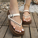 2026 New Women's Thick Soled Flip Flops Comfortable Fashion Clip Toe Sandals Women's Slippers