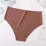 2Pcs/Set Ice Silk High Waist Briefs Panties Women Stretch Underwear Seamless Panties Female Underpants Sexy Lingerie XS-XL