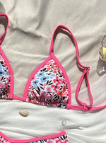 Sexy Leopard Print Bikini 2 Piece Set Women Laced Up Split Swimsuit Low Waist Beachwear 2025 New Summer Swimwear Bikinis Set