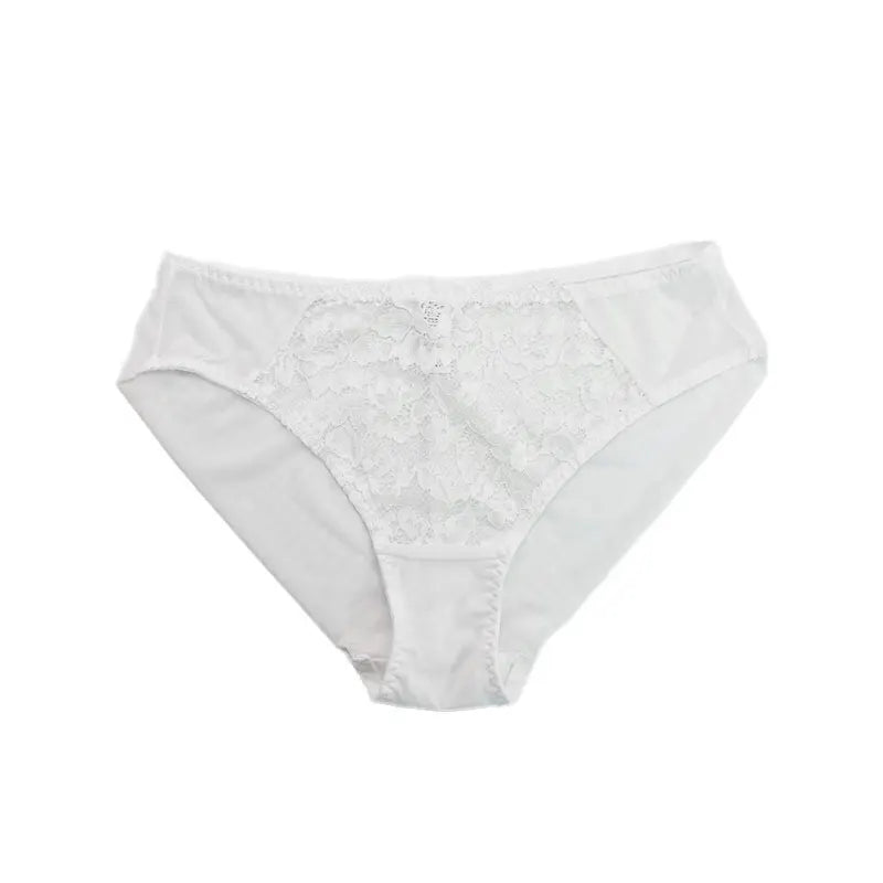 Lace Women's Underwear with Pure Cotton Breathable Crotch, Low-Waist Triangle Panties, Mesh Sexy Underwear, Butt-Lifting