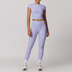 Yoga Set 2PCS Women Tracksuit Nude Feeling Workout Sets Gym Clothes Push Up Fitness Running Sportwear Sport Bra Leggings Suit