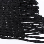 S-XL Sexy Hollow Out Fringe Tassel Knitted Crochet Tunic Beach Cover Up Cover-ups Beach Dress Beach Wear Beachwear Female V3800C