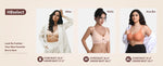 Women's Jelly Bra No Steel Ring Seamless Gathered Support 3 Pack Nylon Fabric Adjustable Shoulder Strap Invisible Cup Type