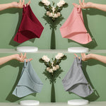 4PCS/Set Women Cotton Panties Sexy Low Waist Briefs Female Soft Breathable Underwear Button Design Fashion Comfortable Lingerie