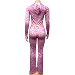 Spring fashionable hooded zipper cardigan set slim casual trousers two-piece set