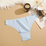 3PCS Seamless Panties Ultra-thin Brazilian Maillard panties Women Ice Silk Underwear Sexy Panty Low Waist G-string Female Solid