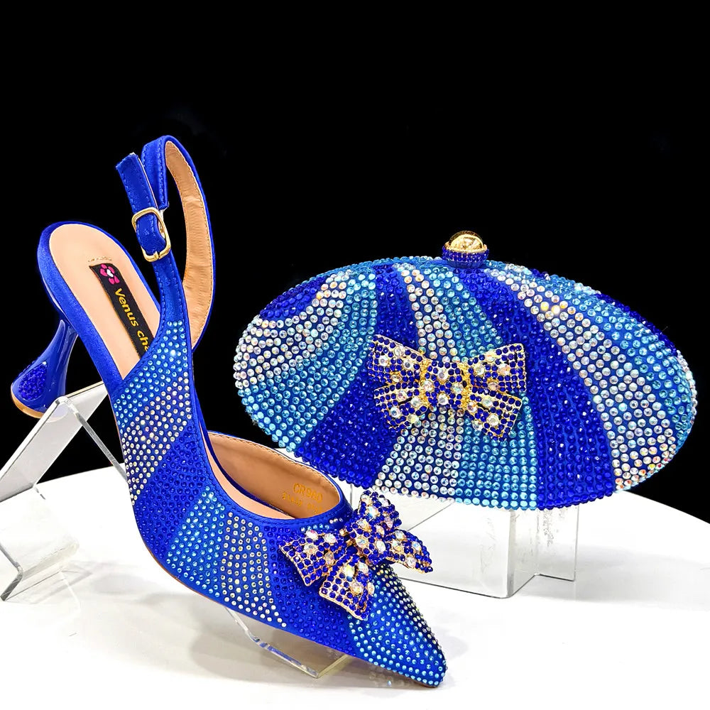 DoershowAfrican fashion Italian Shoes And Bag Sets For Evening Party With Stones coffee Italian Handbags Match Bags! Ho1-1