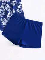 2026 Short Dress Tankini With Shorts Swimsuit Women Swimwear Female Padded Printed Bathing Swim Suit Swimming Beachwear Summer