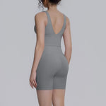 Women's Yoga Set Sports Running Fitness Beautiful Back Vest Hip Lifting Slim-Fit High Waist Shorts Training Gym Workout Suits