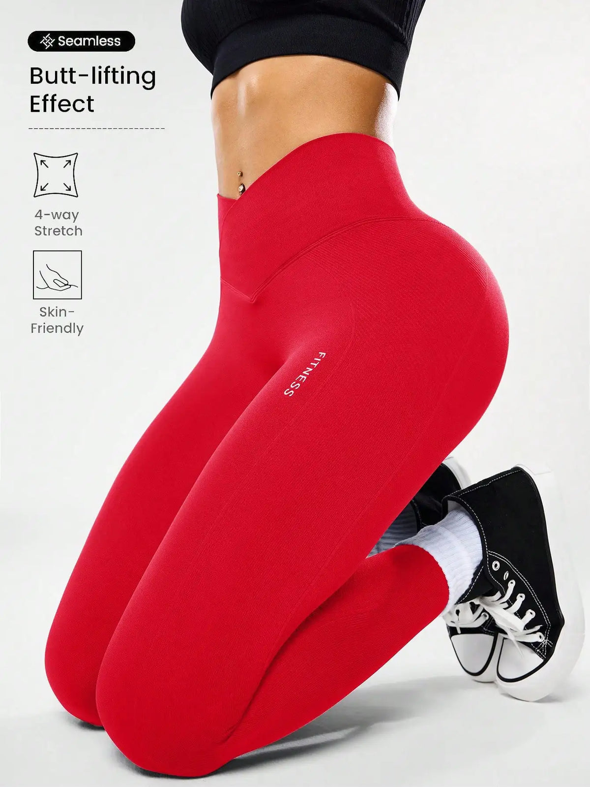 High-waisted seamless yoga leggings for women, fitness yoga pants with four-way stretch fabric, abdominal shaping, suitable for