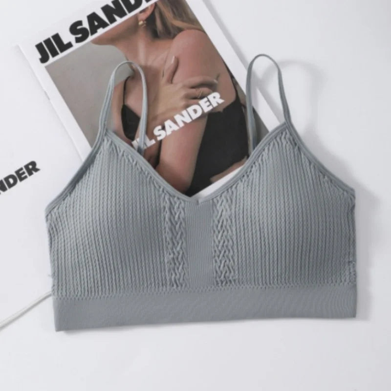 Seamless Bras For Women Wire Free Padded Brassiere Sports Underwear Comfort Crop Top Solid Color Sexy Lingerie M-XL Intimates