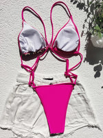 Extreme Mini One Piece Swimsuit Women G String Shiny Swimwear Female Micro Thong Monokini Bather Backless Bathing Suit Swim wear