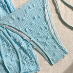 4 Colors Sexy Halter Bikini Female Swimsuit Three-pieces Bikini set With Shorts Women Swimwear Bather Bathing Suit Swim V7843W