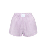 Women Striped Casual Shorts Elastic Waist Wide Leg Short Pants Summer Streetwear for Daily Date