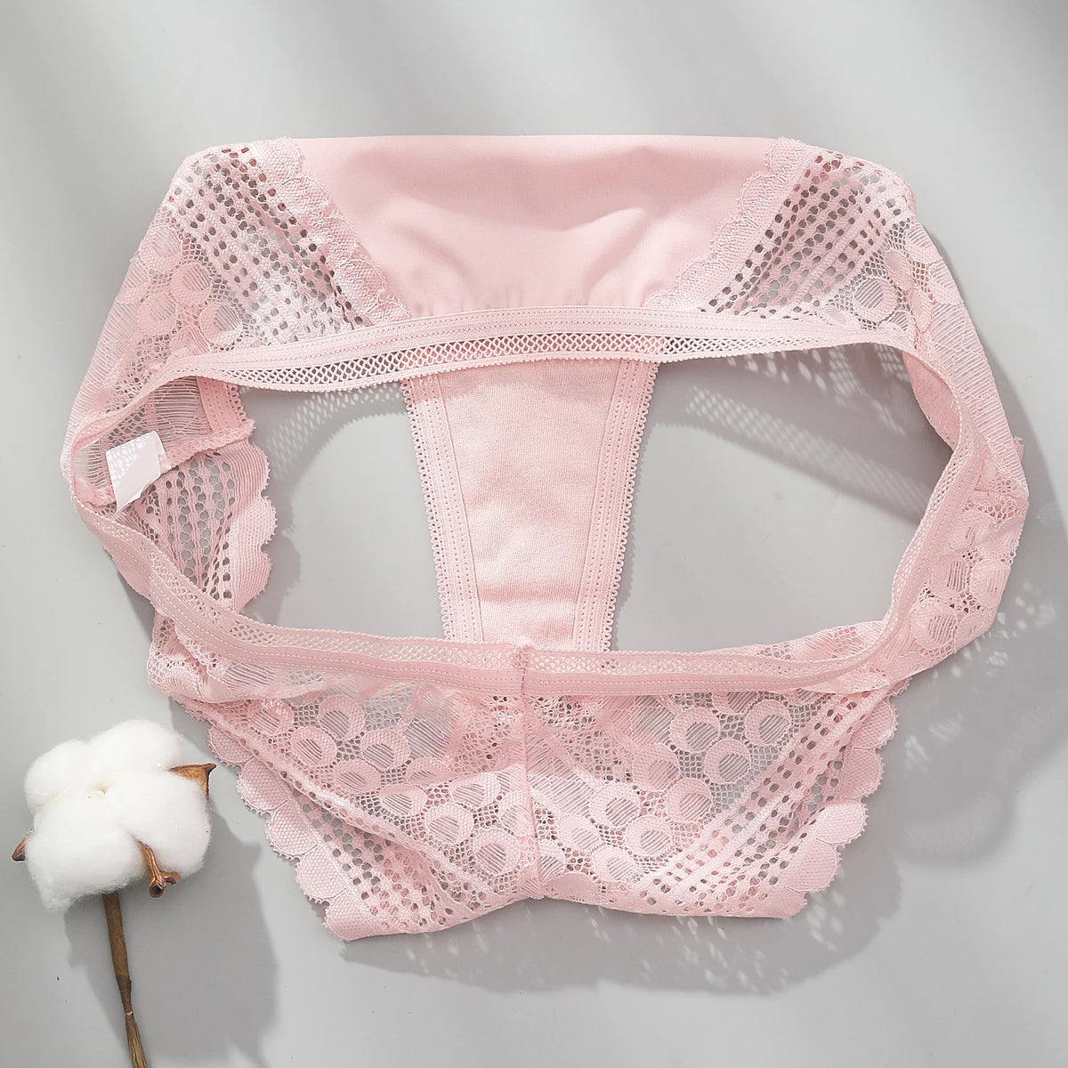Brazilian Style Ice Silk Lace Girl Panties Hollow Out Sexy Low-rise Women's Hipster Cool Underwear Thong Briefs Lingeries Tanga