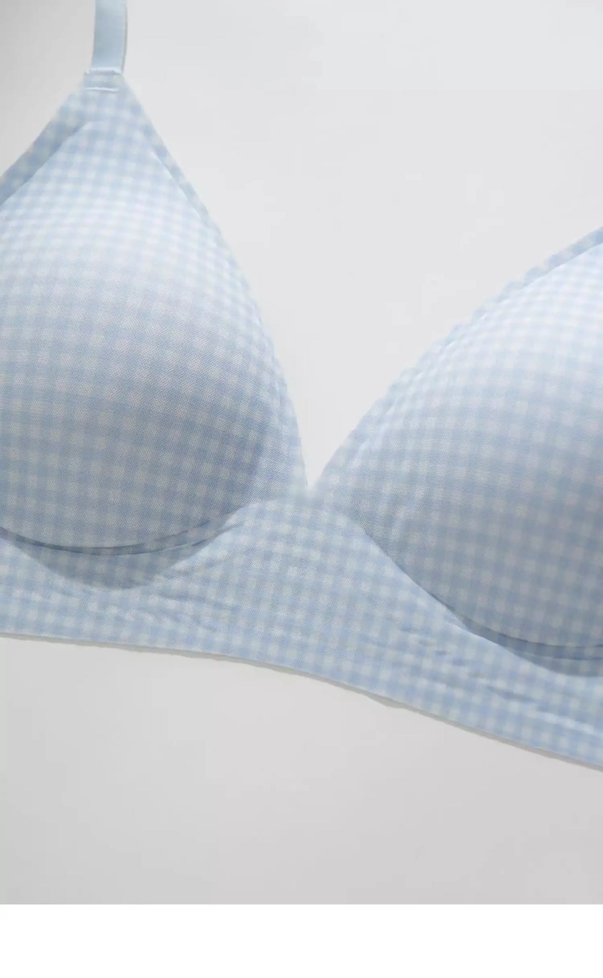 Sexy Kawaii Checkered Bralette Small Bust Lift Japanese Style Anti-Sagging Wirefree Pure Cotton Set Breathable Comfort Bra S-XL