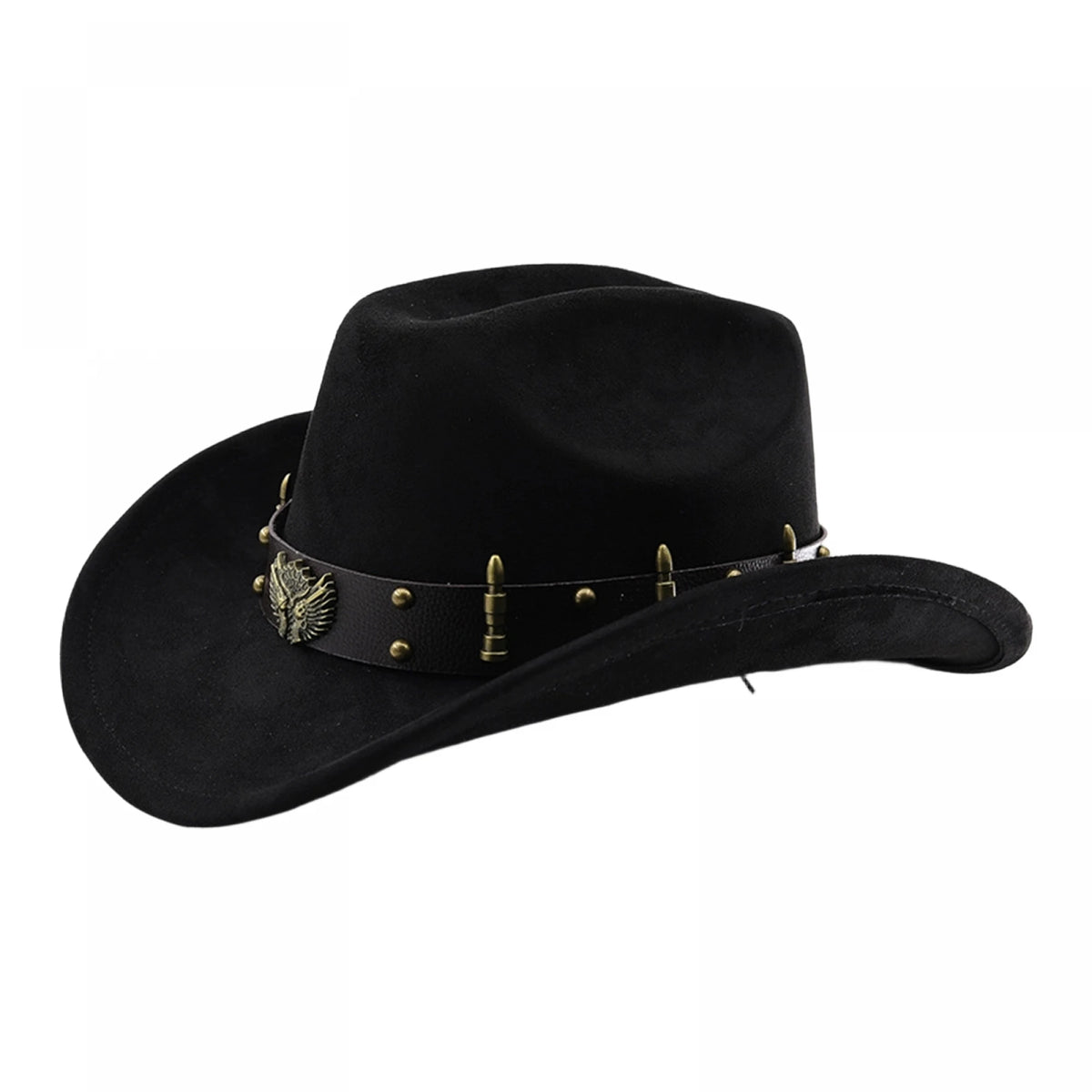 Summer Women Men Felt Cowgirl Hat with Belt Stylish Western Hat Casual Jazz Caps for Outdoor Party Club