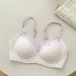 Elegant Summer Seamless Bra Small Breasts, Cooling Wireless Bralette Anti-Sagging, Breathable Comfort & Support Fixed Cup MOYISU