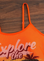 Summer Swimwear for Women Tankini Sets Swimsuit Vintage Padded Mesh Bathing Suit Print Beachwear Female Women's Swim Wear 2025