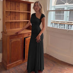 FDYOUI 2026 Summer Diagonal Collar Sleeveless Birthday Dress Women Sexy Tunics Pleated Solid Long Party Dresses Pink Black Gown